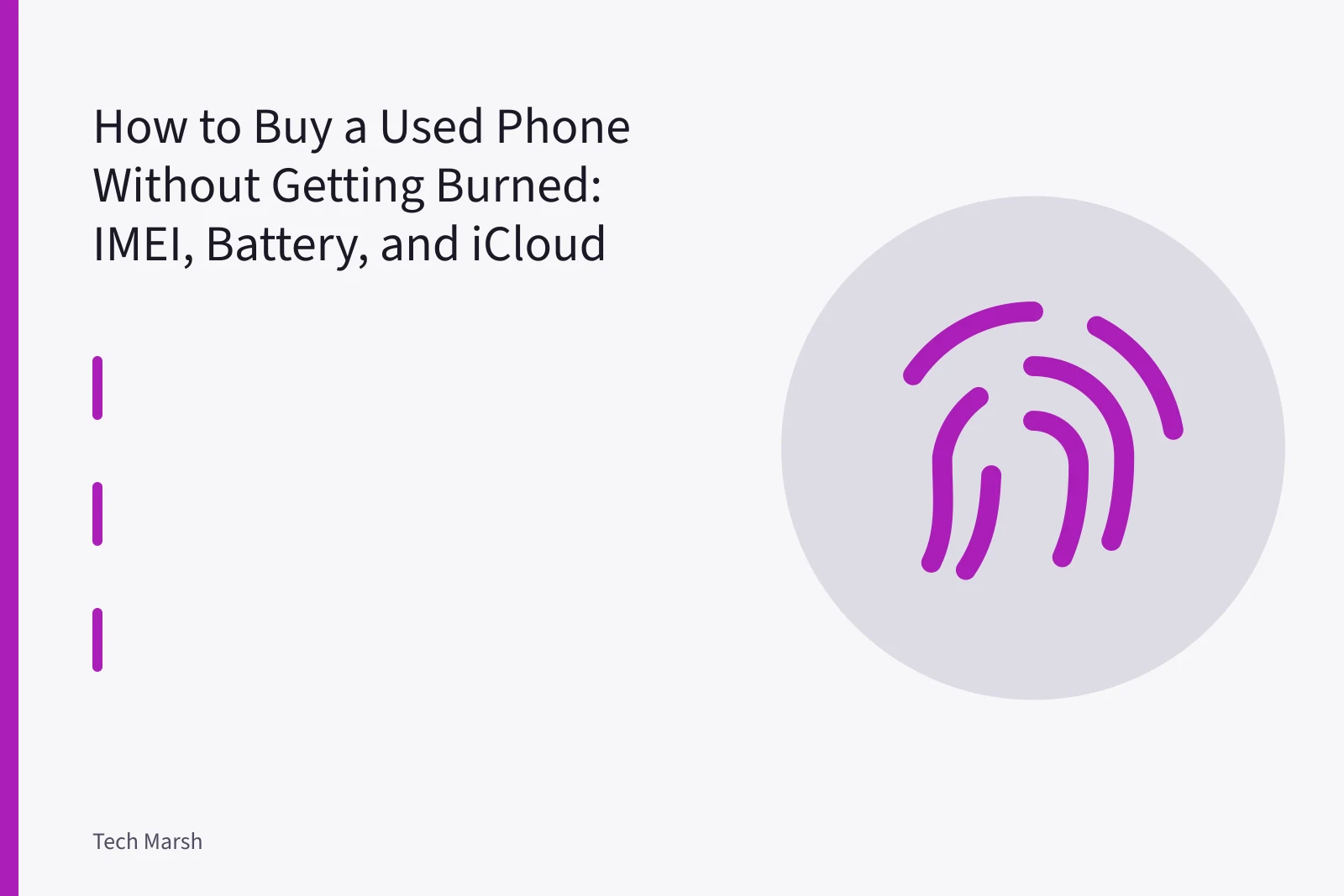 Used smartphone screen displaying IMEI number during a pre-purchase check. How to Buy a Used Phone Without Getting Burned: IMEI, Battery, and iCloud Checks