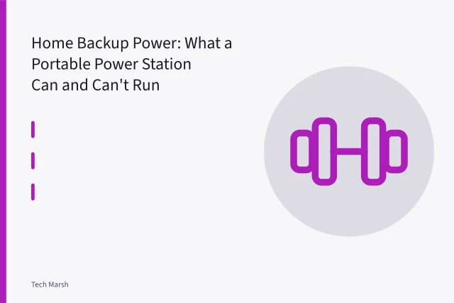 Portable power station powering a refrigerator during a home power outage. Home Backup Power: What a Portable Power Station Can and Can't Run