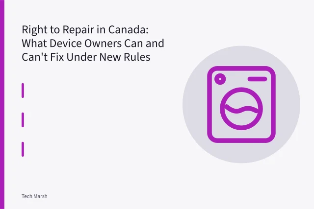 Smartphone battery pried out with a plastic spudger during a repair. Right to Repair in Canada: What Device Owners Can and Can't Fix Under New Rules